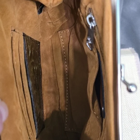 Patricia Nash Brown and Blue Embossed Floral Clutch - Picture 8 of 9